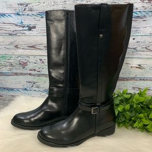 NWOT Black Tall faux leather Riding Boots Sz 8